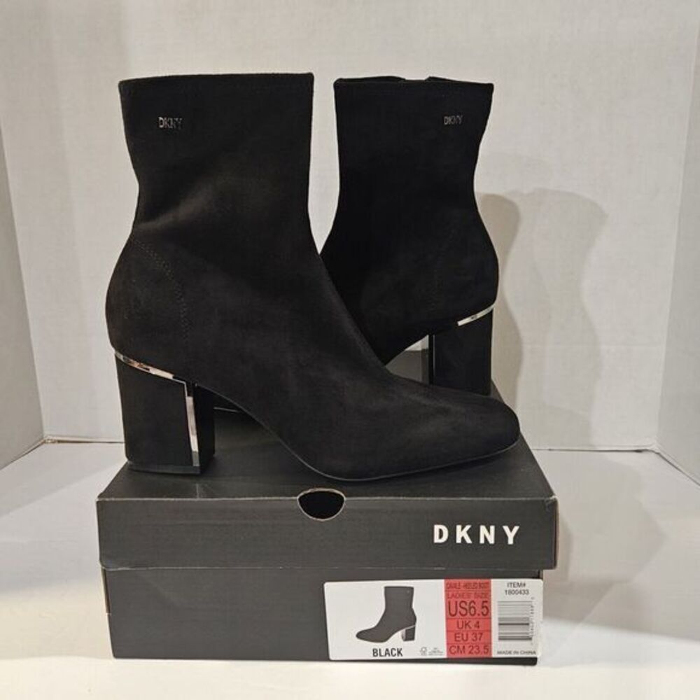 DKNY Ladies' Stretch Cavale Heeled Boot / Color‎ Black/ Size 6.5 / New